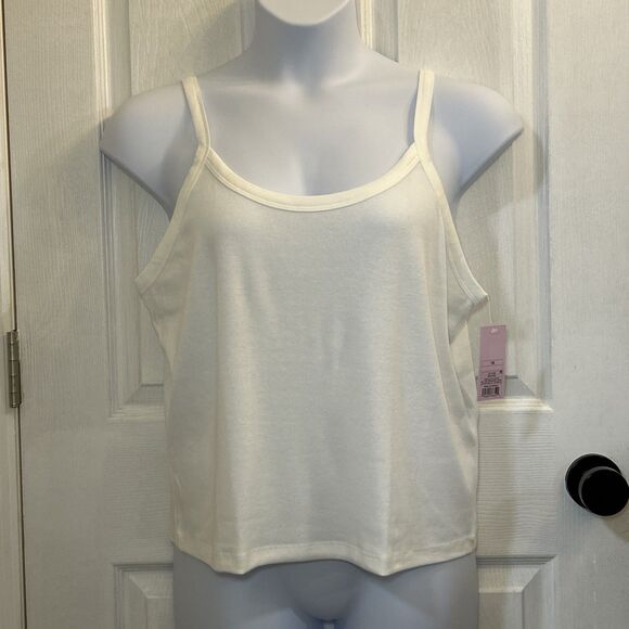 NWT Wild Fable Ribbed Tank Top White Sleeveless Basic Women’s Size 1X Plus - Picture 2 of 14
